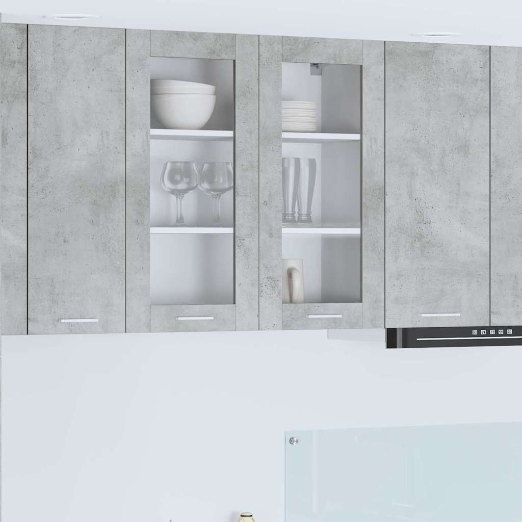 Hanging Cabinet with Shelf Riga Concrete Grey 80 x 31 x 80 cm