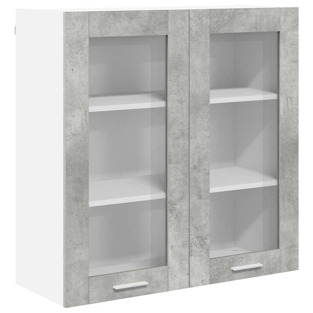Hanging Cabinet with Shelf Riga Concrete Grey 80 x 31 x 80 cm