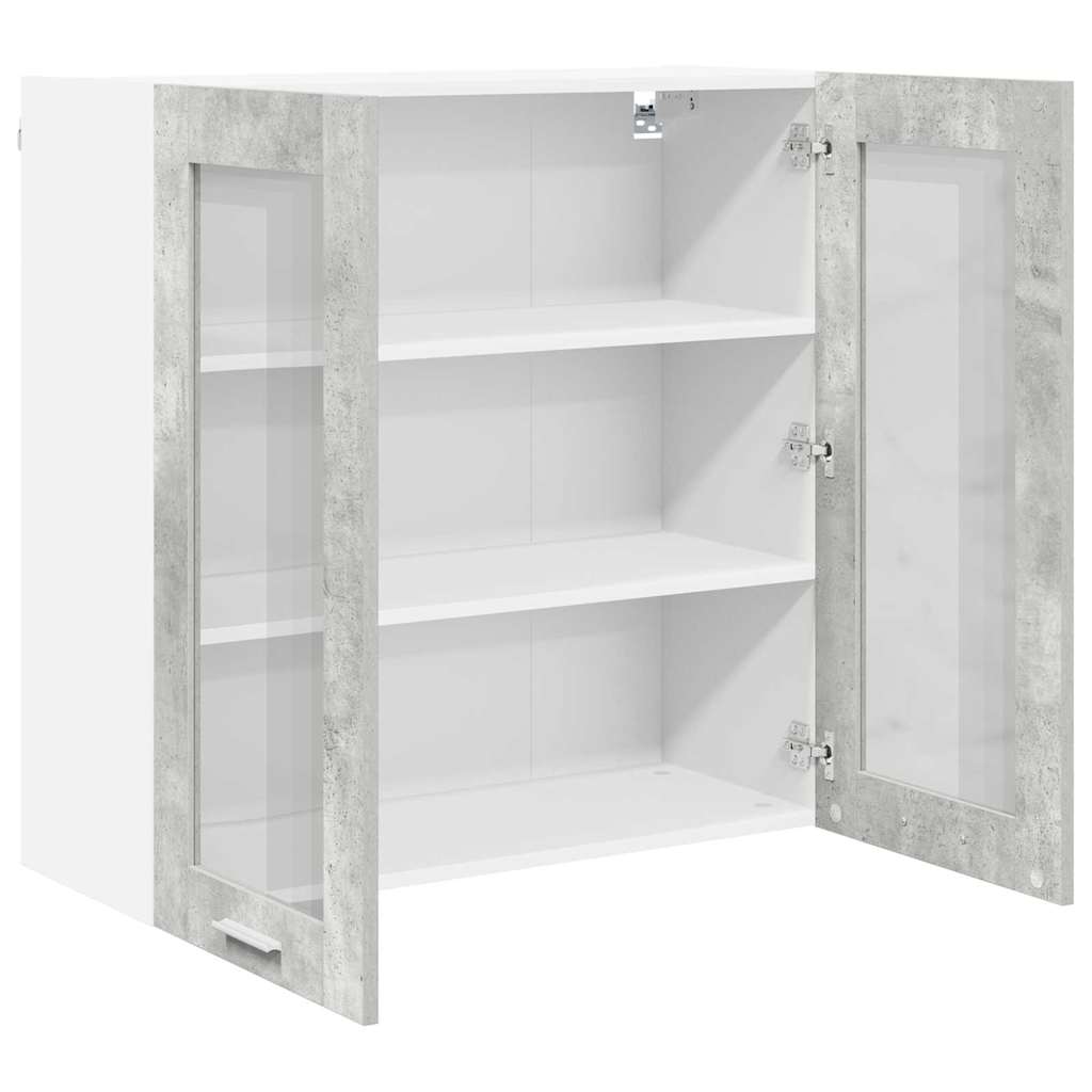 Hanging Cabinet with Shelf Riga Concrete Grey 80 x 31 x 80 cm