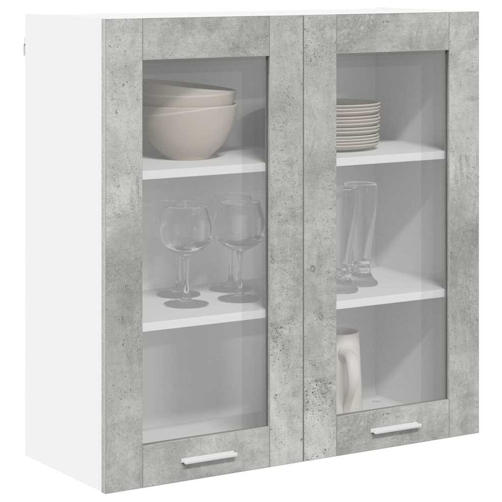 Hanging Cabinet with Shelf Riga Concrete Grey 80 x 31 x 80 cm