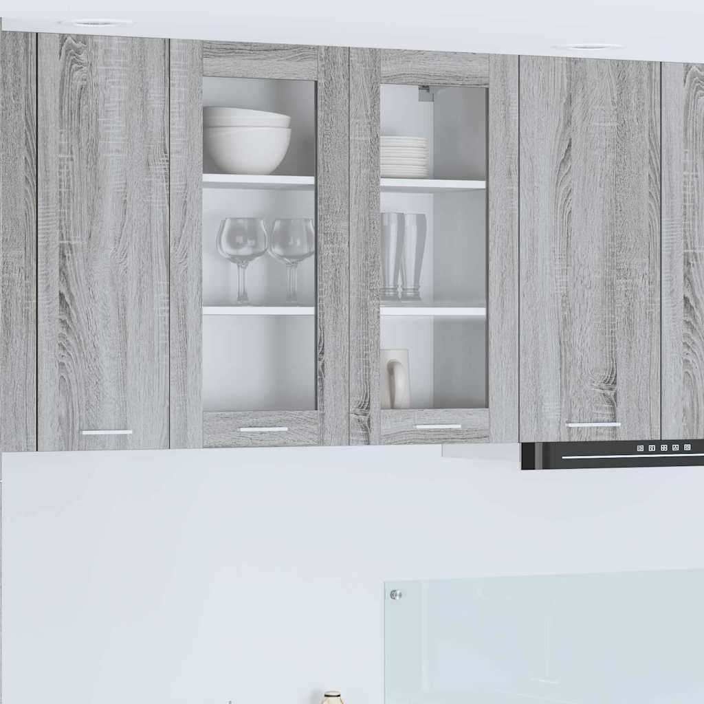 Hanging Cabinet with Shelf Riga Grey Sonoma 80 x 31 x 80 cm