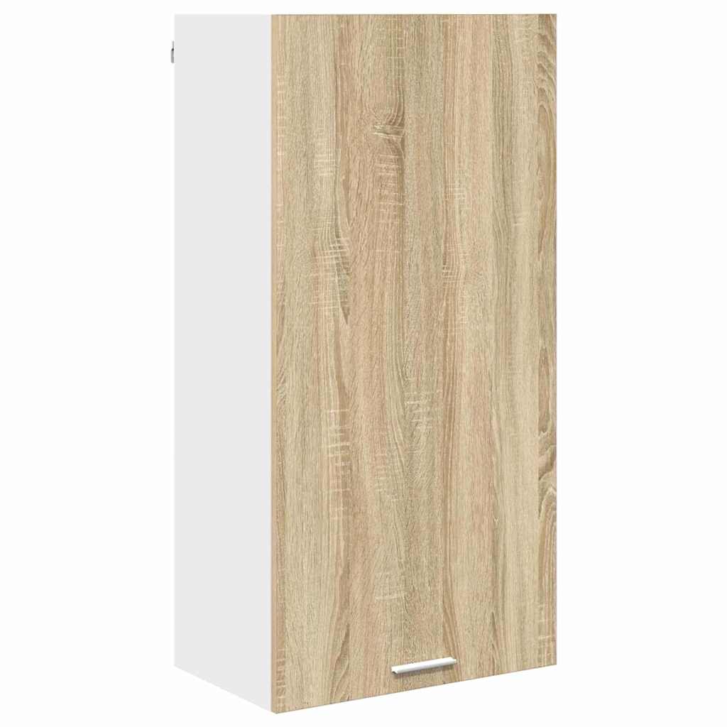 Hanging Cabinet Riga Sonoma Oak and White 50 x 31 x 100 cm