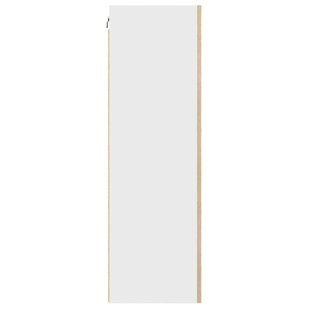 Hanging Cabinet Riga Sonoma Oak and White 50 x 31 x 100 cm