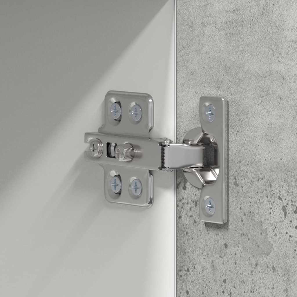 Hanging Cabinet Riga Concrete Grey and White 50 x 31 x 100 cm