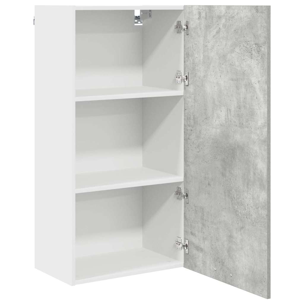 Hanging Cabinet Riga Concrete Grey and White 50 x 31 x 100 cm