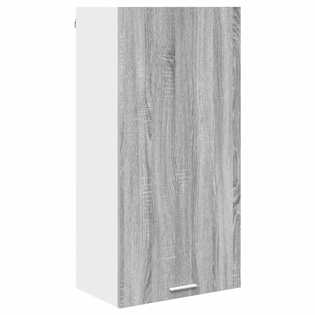Hanging Cabinet Riga Grey Sonoma and White 50 x 31 x 100 cm