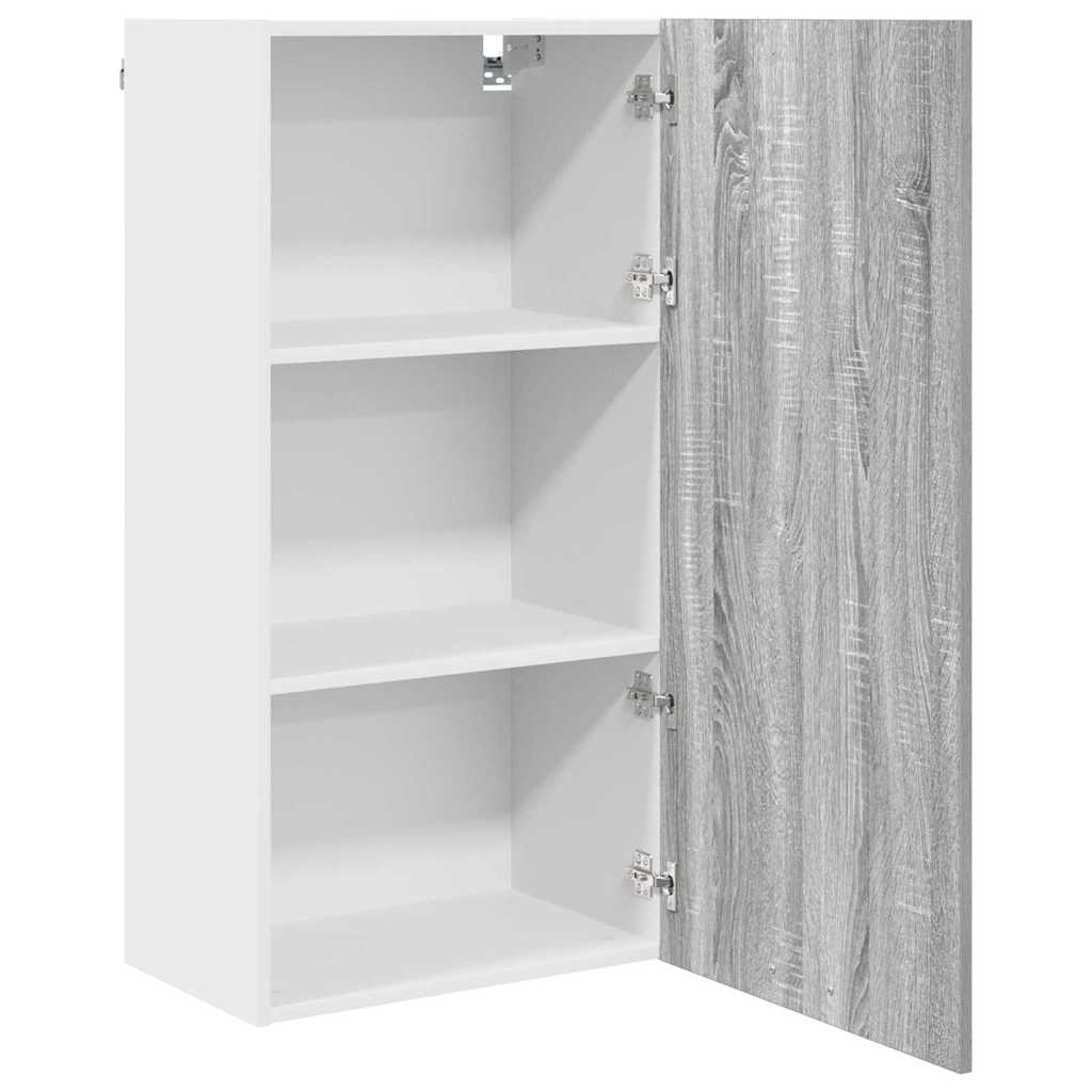 Hanging Cabinet Riga Grey Sonoma and White 50 x 31 x 100 cm