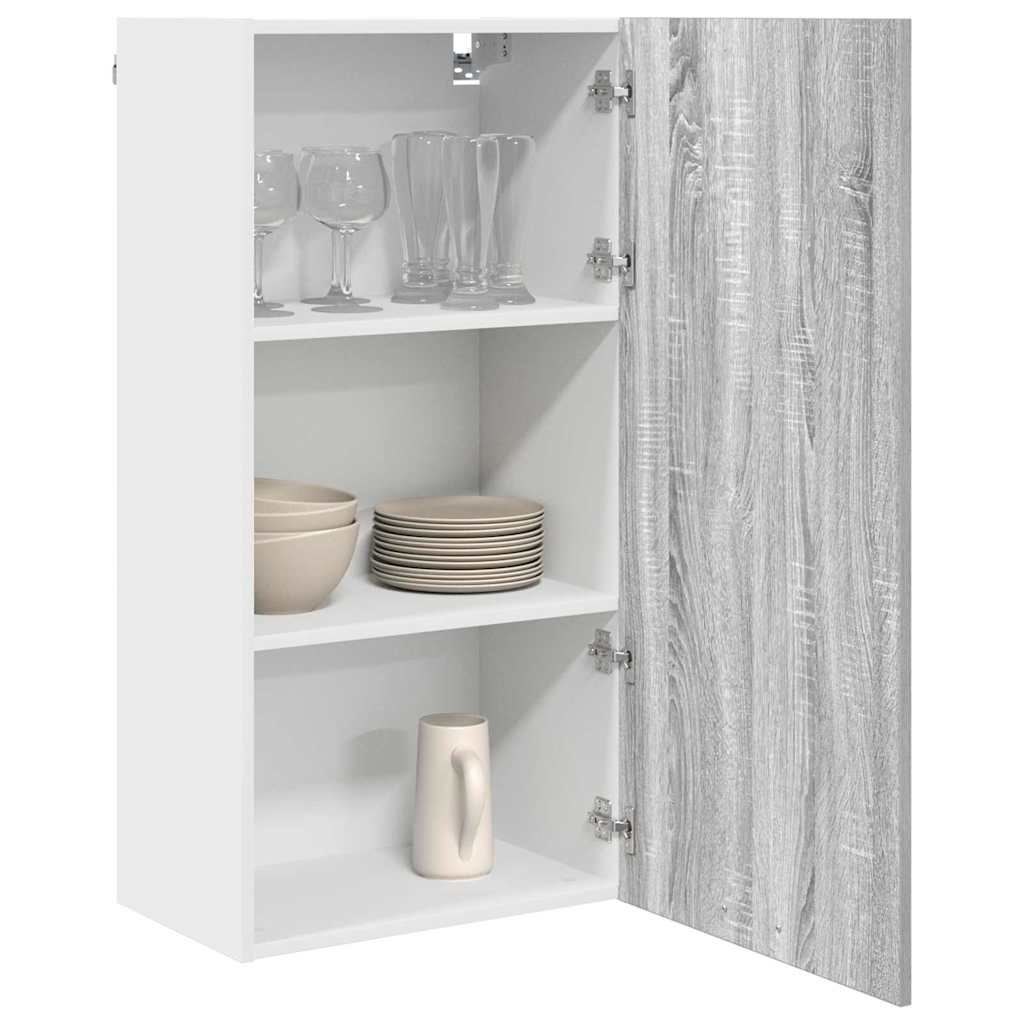 Hanging Cabinet Riga Grey Sonoma and White 50 x 31 x 100 cm