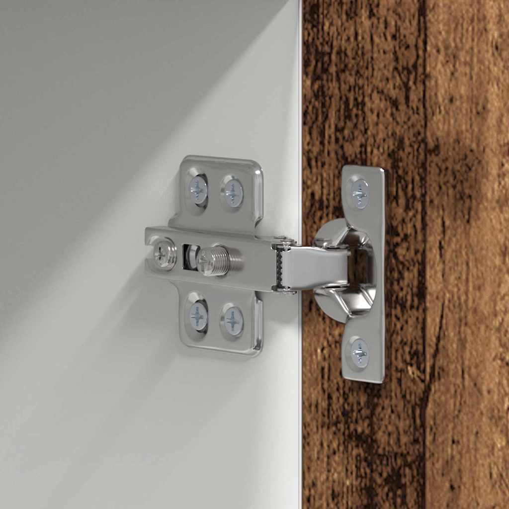 Hanging Cabinet Riga Old Wood and White 50 x 31 x 100 cm