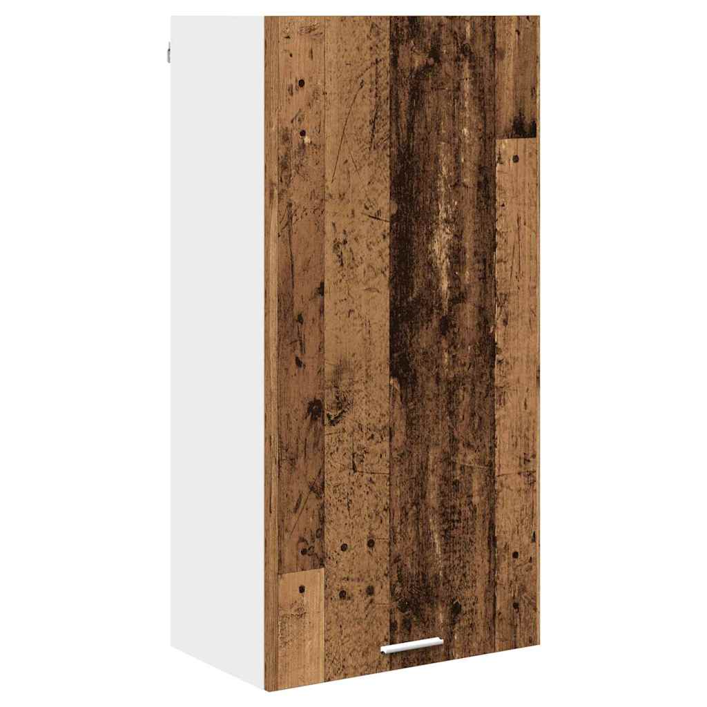 Hanging Cabinet Riga Old Wood and White 50 x 31 x 100 cm