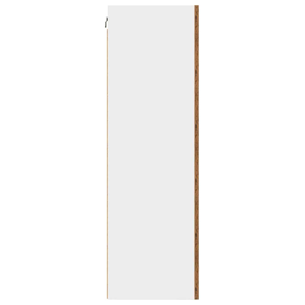 Hanging Cabinet Riga Old Wood and White 50 x 31 x 100 cm