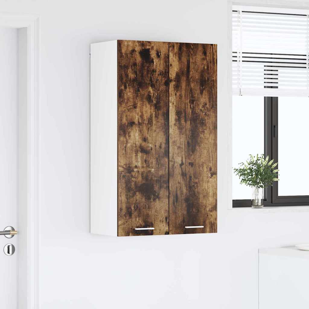 Hanging Cabinet with Shelf Riga Smoked Oak 60 x 31 x 100 cm