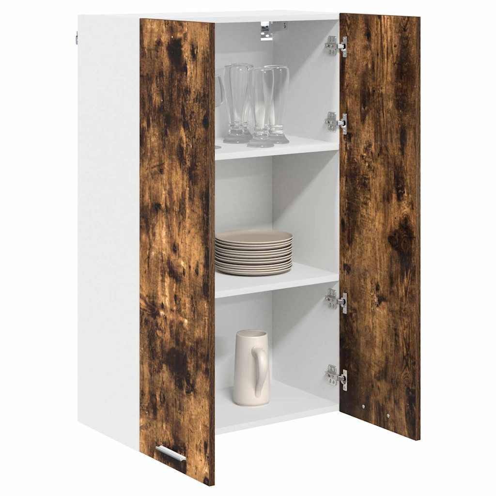 Hanging Cabinet with Shelf Riga Smoked Oak 60 x 31 x 100 cm