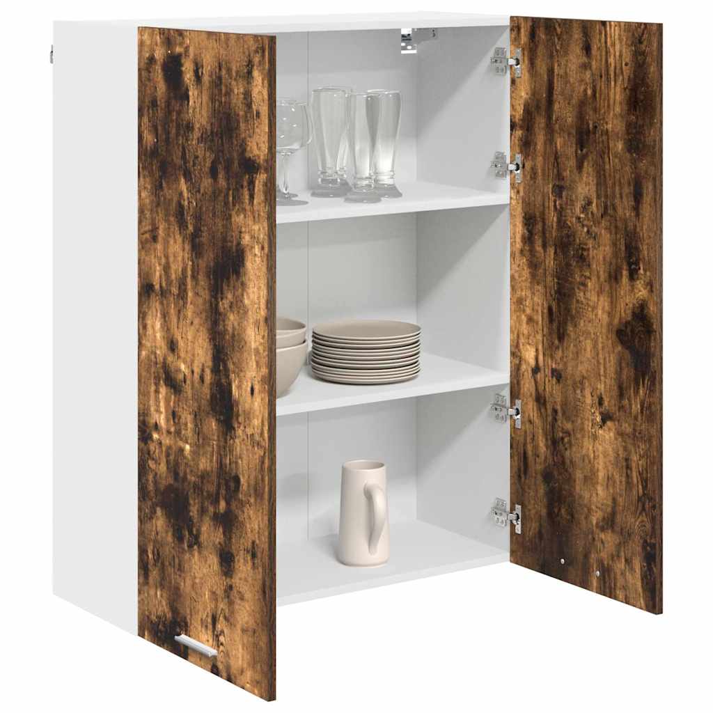 Hanging Cabinet with Shelf Riga Smoked Oak 80 x 31 x 100 cm
