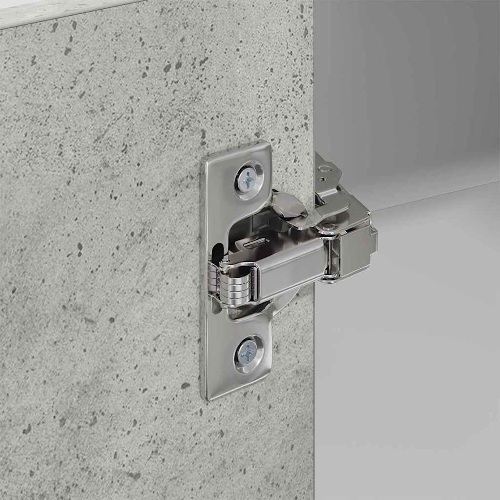 Hanging Cabinet Riga Concrete Grey and White 57 x 57 x 100 cm