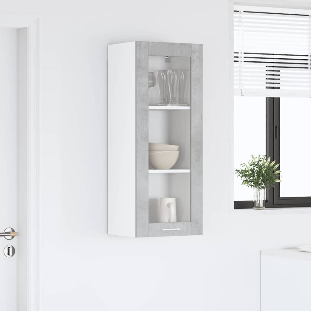 Hanging Cabinet with Shelf Riga Concrete Grey 40 x 31 x 100 cm