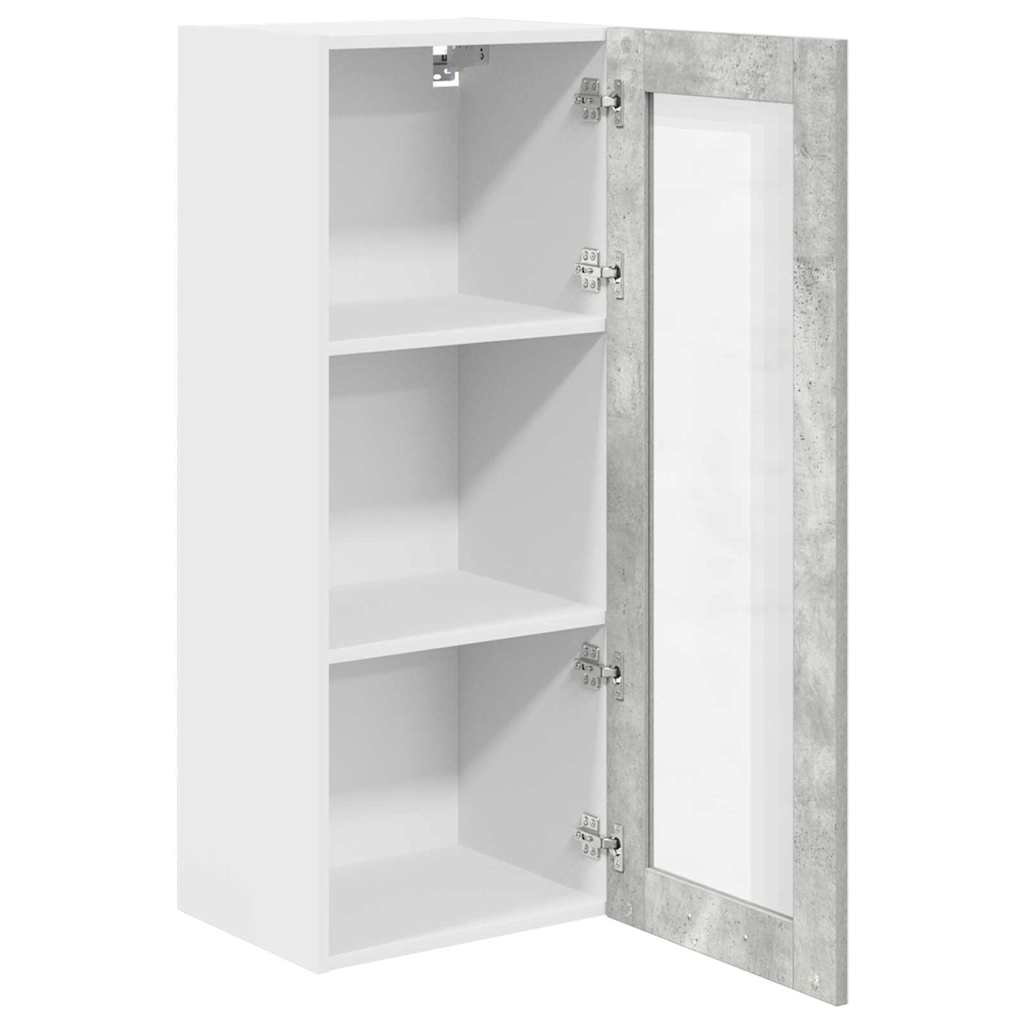 Hanging Cabinet with Shelf Riga Concrete Grey 40 x 31 x 100 cm
