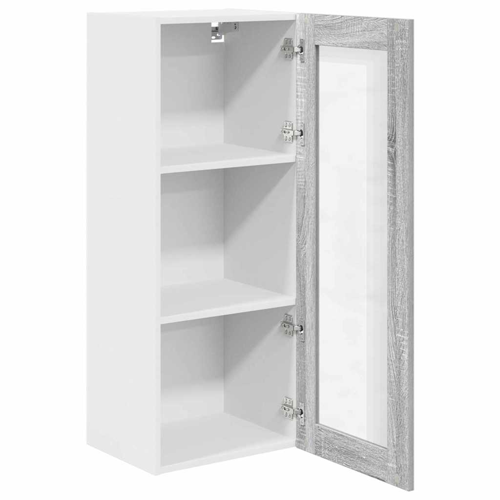 Hanging Cabinet with Shelf Riga Grey Sonoma 40 x 31 x 100 cm