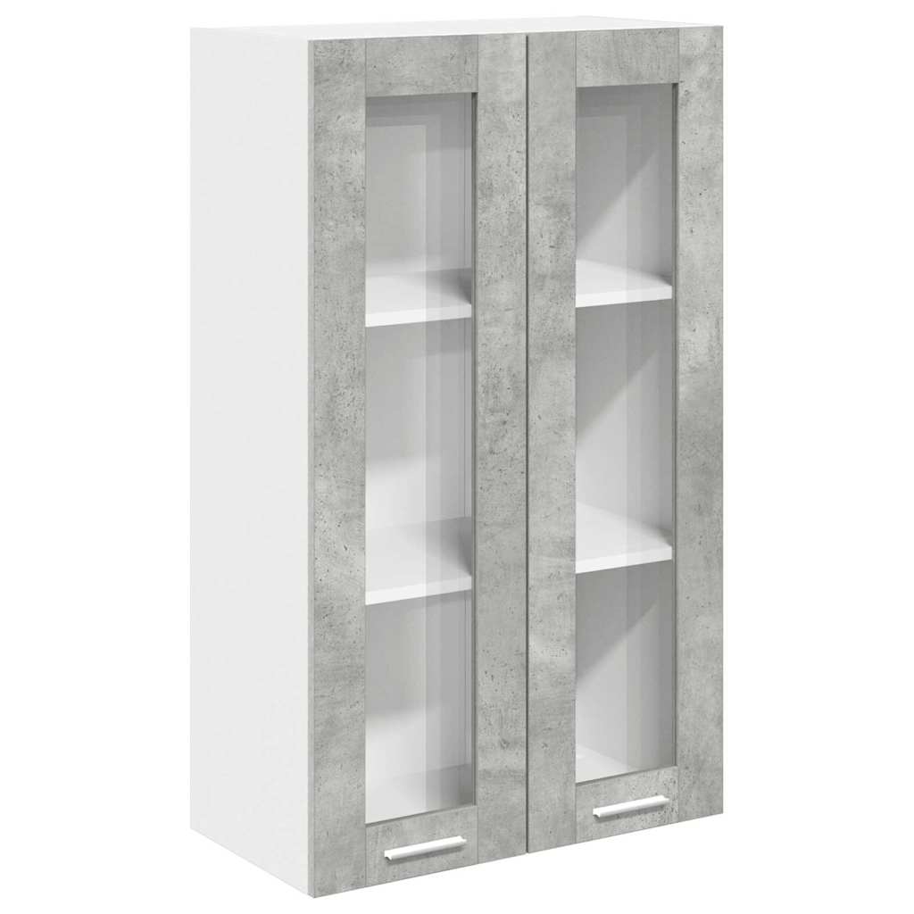 Hanging Cabinet with Shelf Riga Concrete Grey 60 x 31 x 100 cm