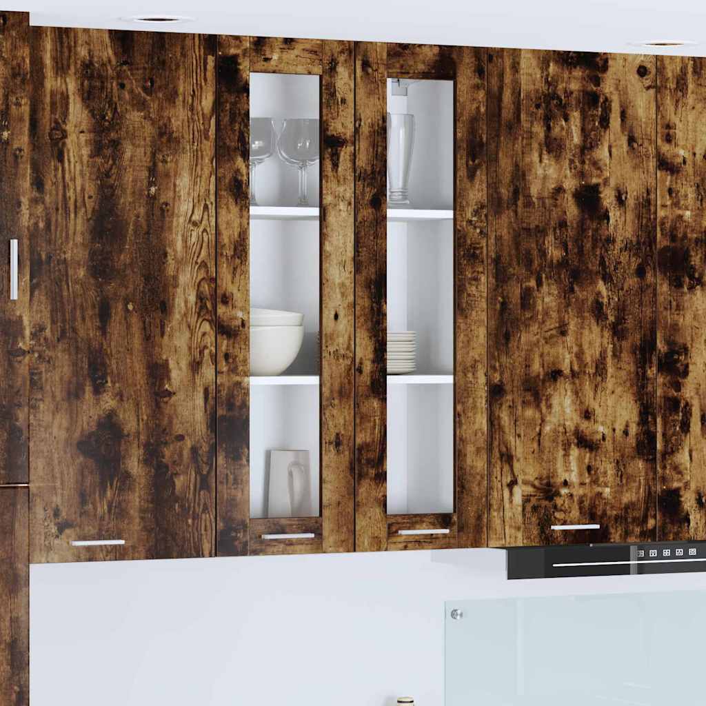 Hanging Cabinet with Shelf Riga Smoked Oak 60 x 31 x 100 cm