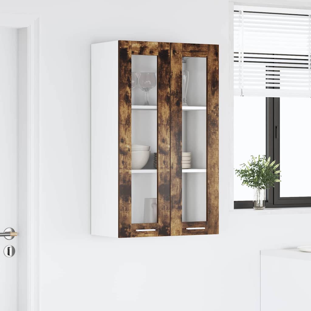 Hanging Cabinet with Shelf Riga Smoked Oak 60 x 31 x 100 cm