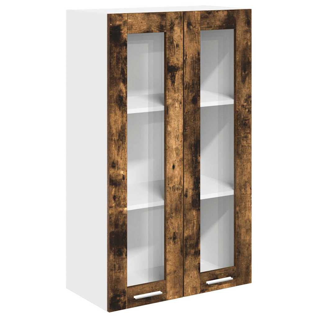 Hanging Cabinet with Shelf Riga Smoked Oak 60 x 31 x 100 cm