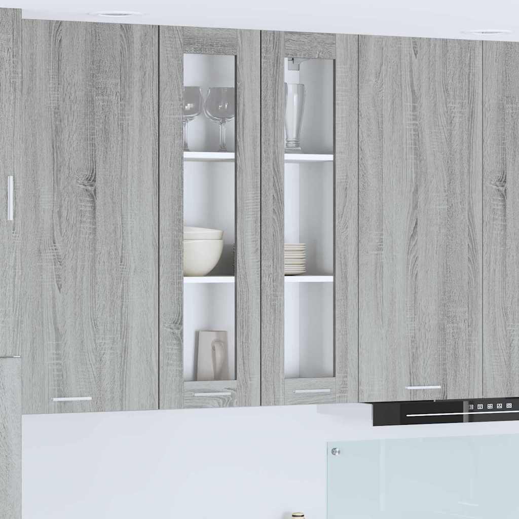 Hanging Cabinet with Shelf Riga Grey Sonoma 60 x 31 x 100 cm
