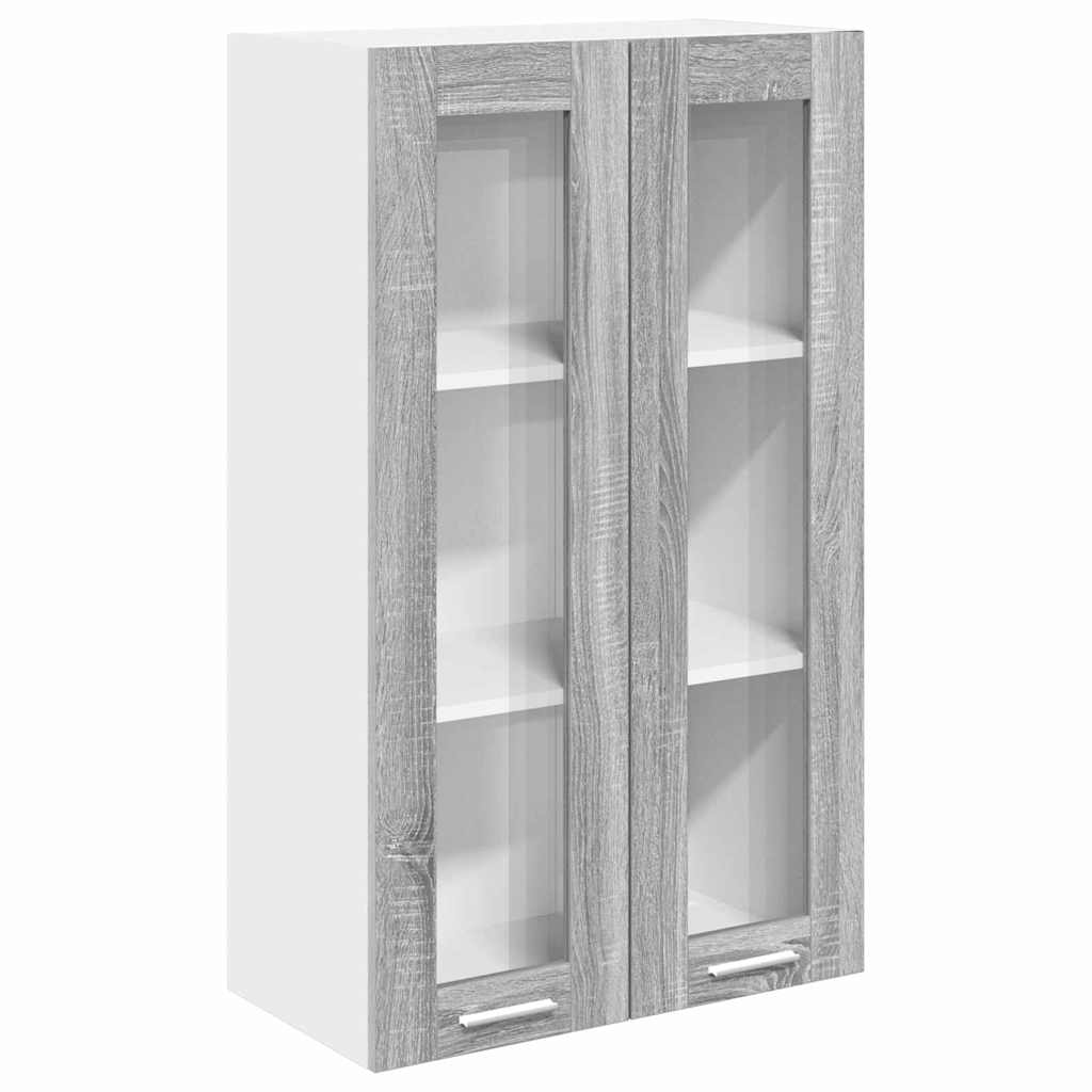 Hanging Cabinet with Shelf Riga Grey Sonoma 60 x 31 x 100 cm