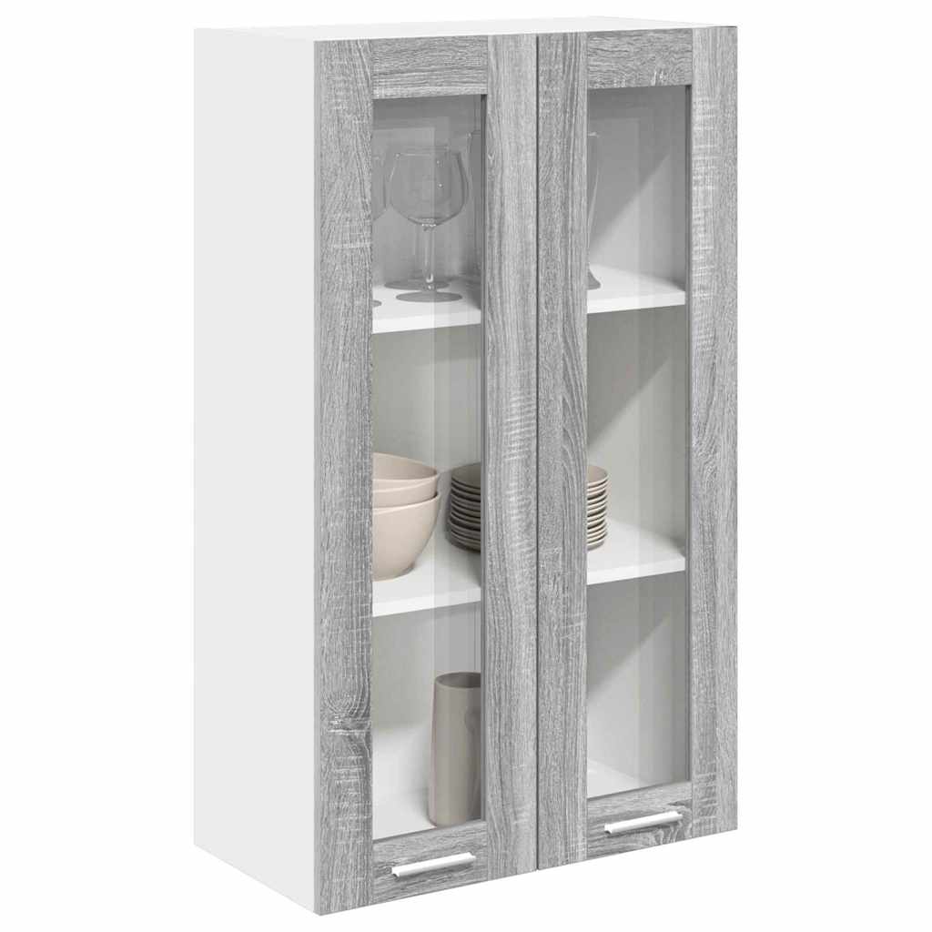 Hanging Cabinet with Shelf Riga Grey Sonoma 60 x 31 x 100 cm