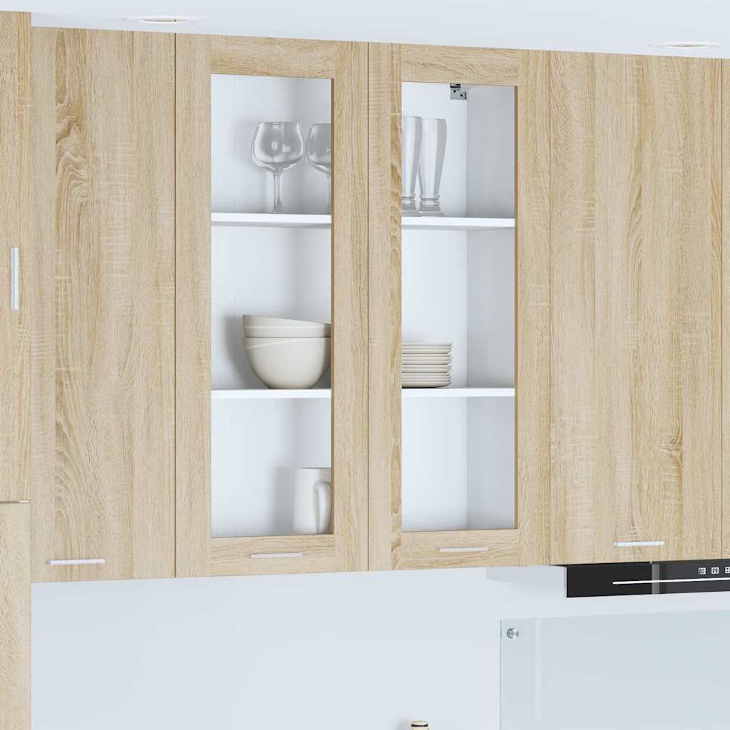Hanging Cabinet with Shelf Riga Sonoma Oak 80 x 31 x 100 cm