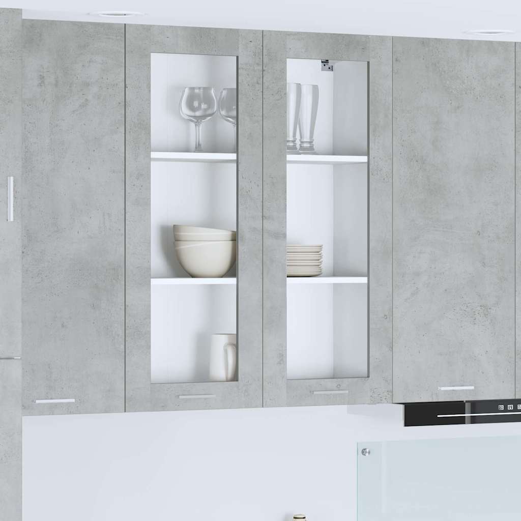 Hanging Cabinet with Shelf Riga Concrete Grey 80 x 31 x 100 cm