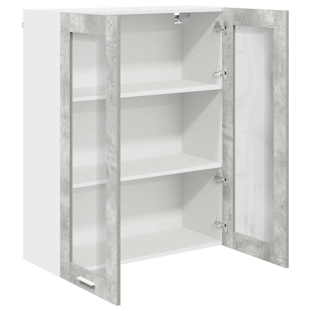 Hanging Cabinet with Shelf Riga Concrete Grey 80 x 31 x 100 cm