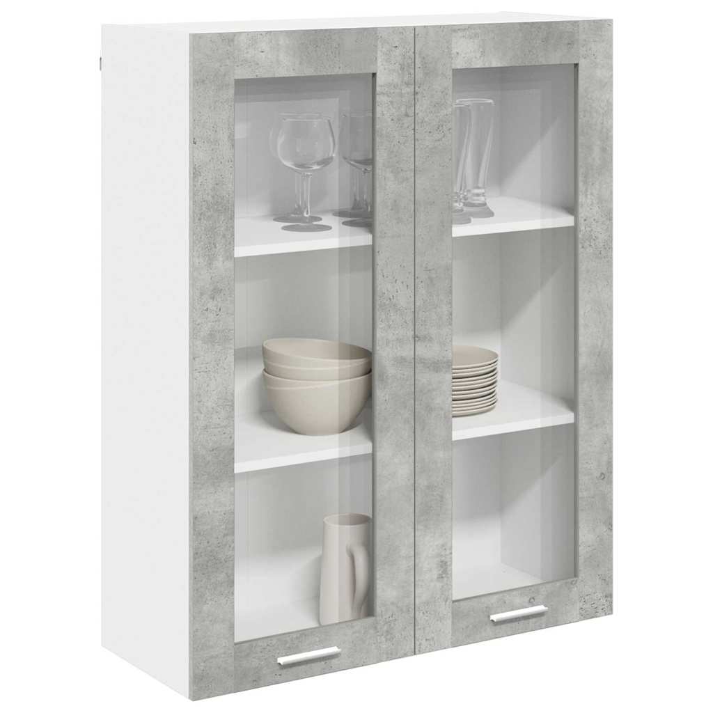 Hanging Cabinet with Shelf Riga Concrete Grey 80 x 31 x 100 cm