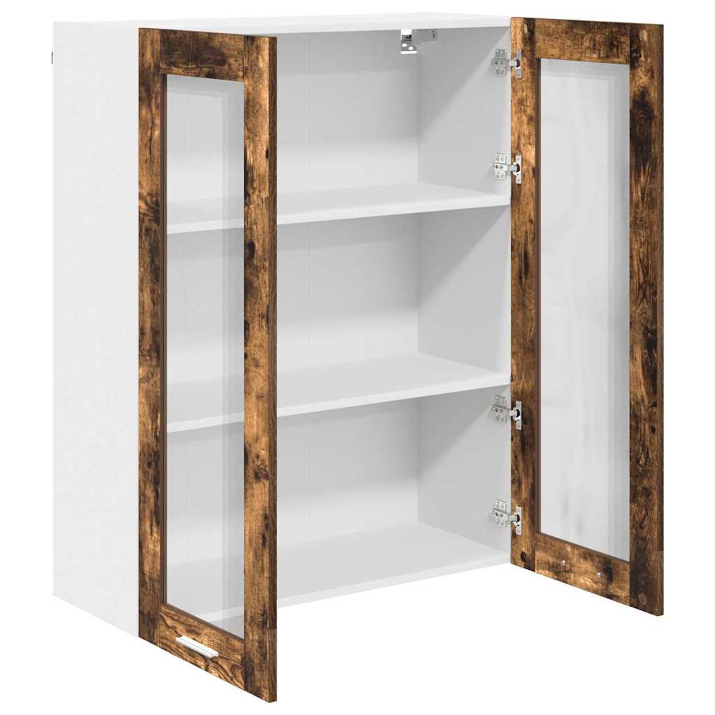 Hanging Cabinet with Shelf Riga Smoked Oak 80 x 31 x 100 cm