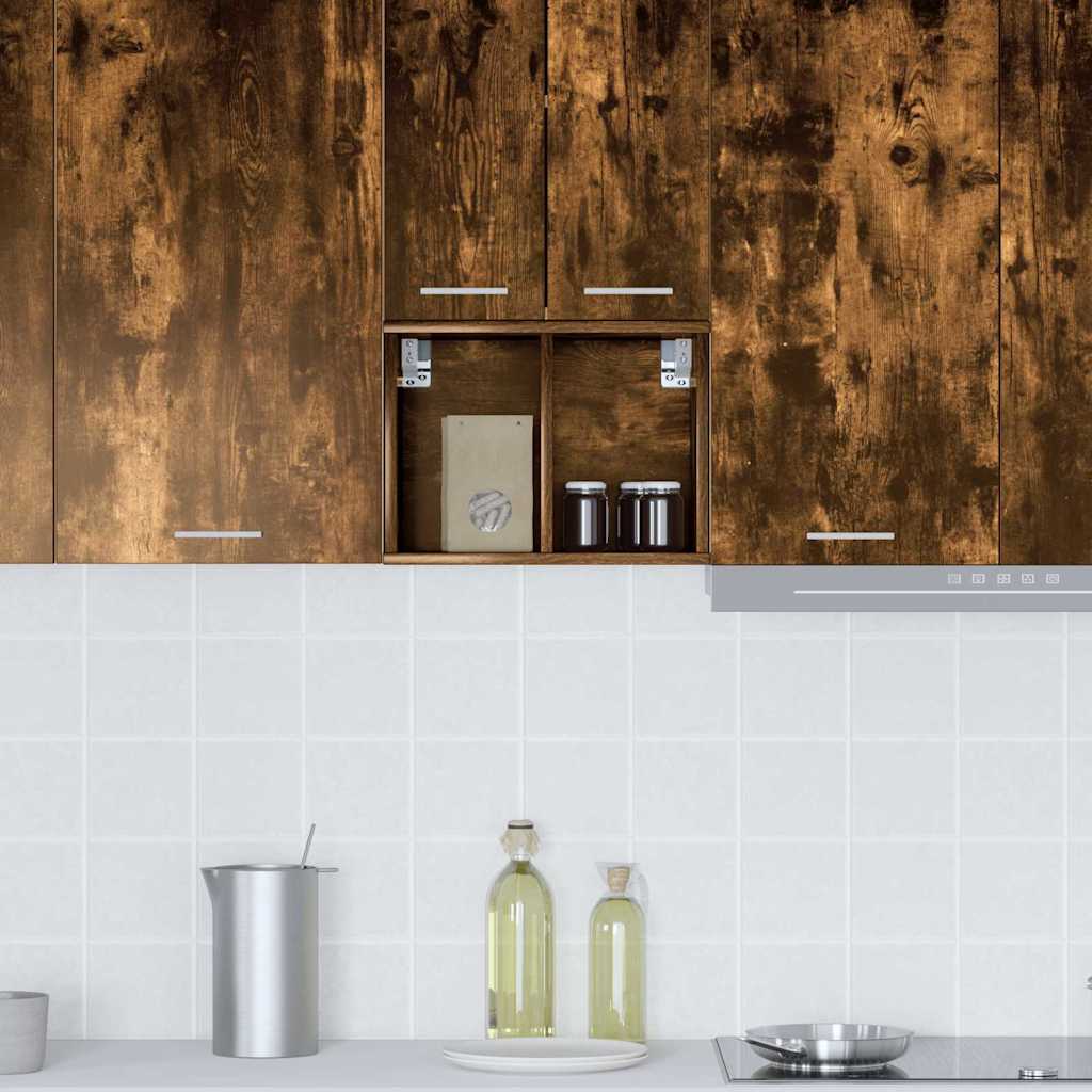 Hanging Cabinet with Shelf Riga Smoked Oak 30 x 29.5 x 40 cm