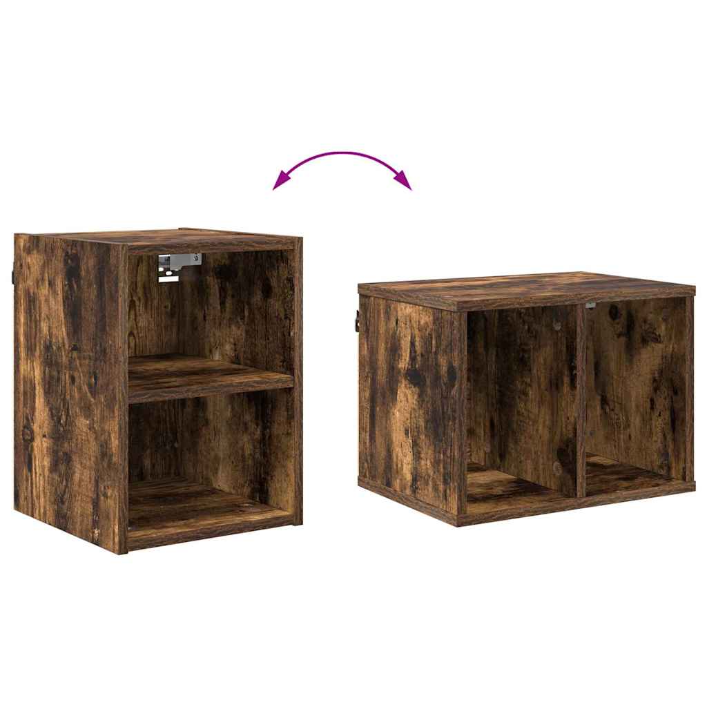 Hanging Cabinet with Shelf Riga Smoked Oak 30 x 29.5 x 40 cm