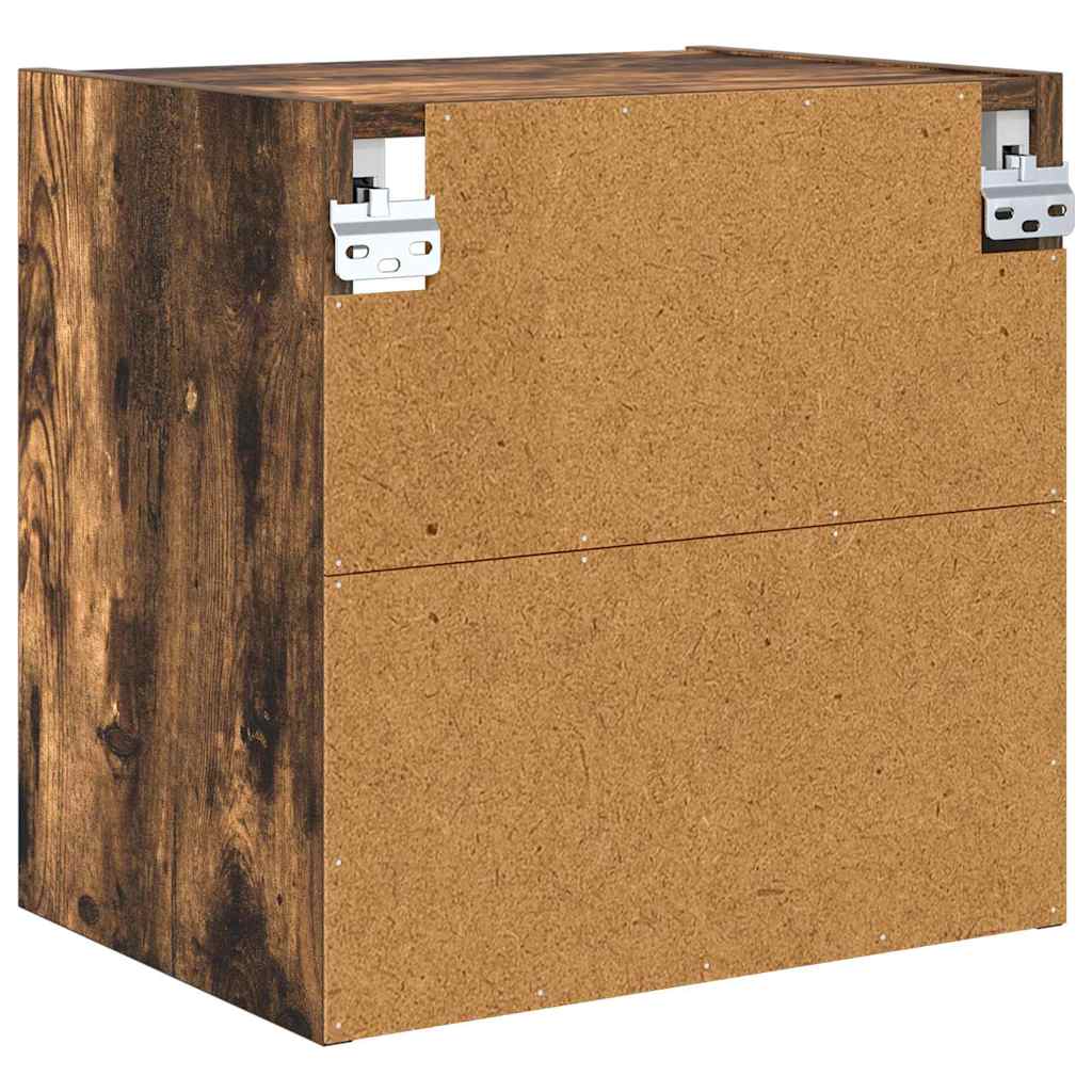 Hanging Cabinet with Shelf Riga Smoked Oak 40 x 29.5 x 40 cm