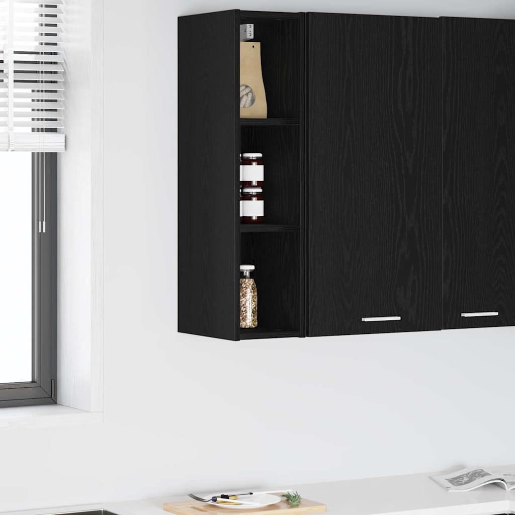 Hanging Cabinet with Shelf Riga Black Oak 20 x 29.5 x 80 cm