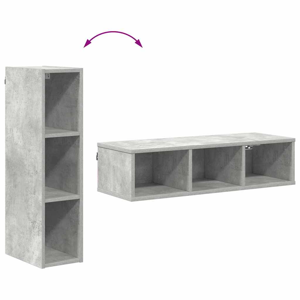 Hanging Cabinet with Shelf Riga Concrete Grey 20 x 29.5 x 80 cm