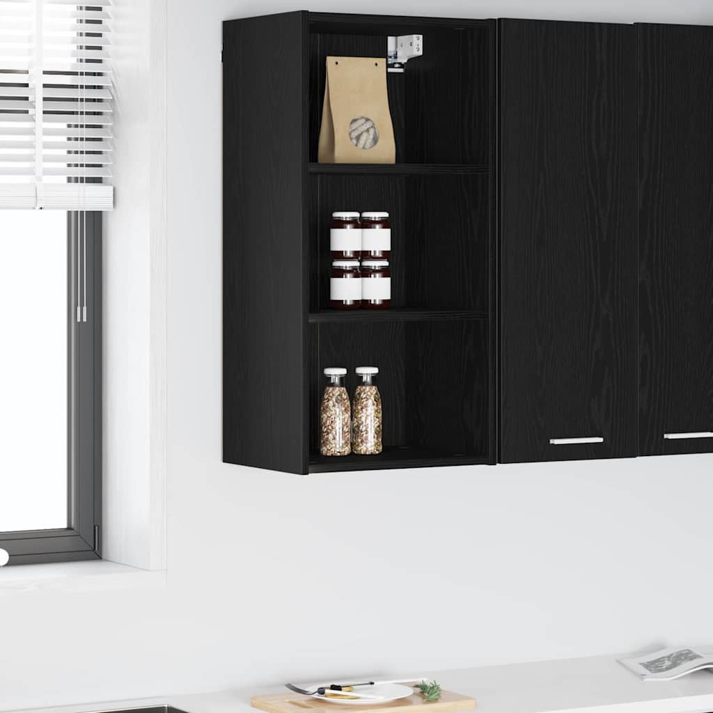 Hanging Cabinet with Shelf Riga Black Oak 40 x 29.5 x 80 cm