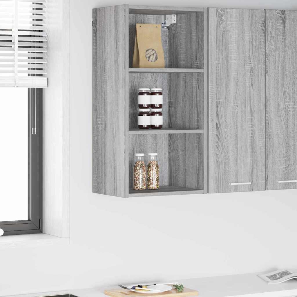 Hanging Cabinet with Shelf Riga Grey Sonoma 40 x 29.5 x 80 cm