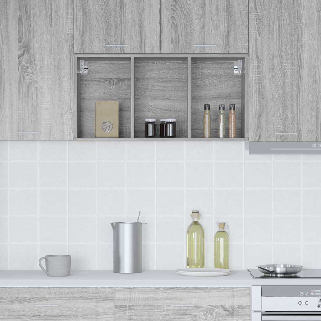 Hanging Cabinet with Shelf Riga Grey Sonoma 40 x 29.5 x 80 cm