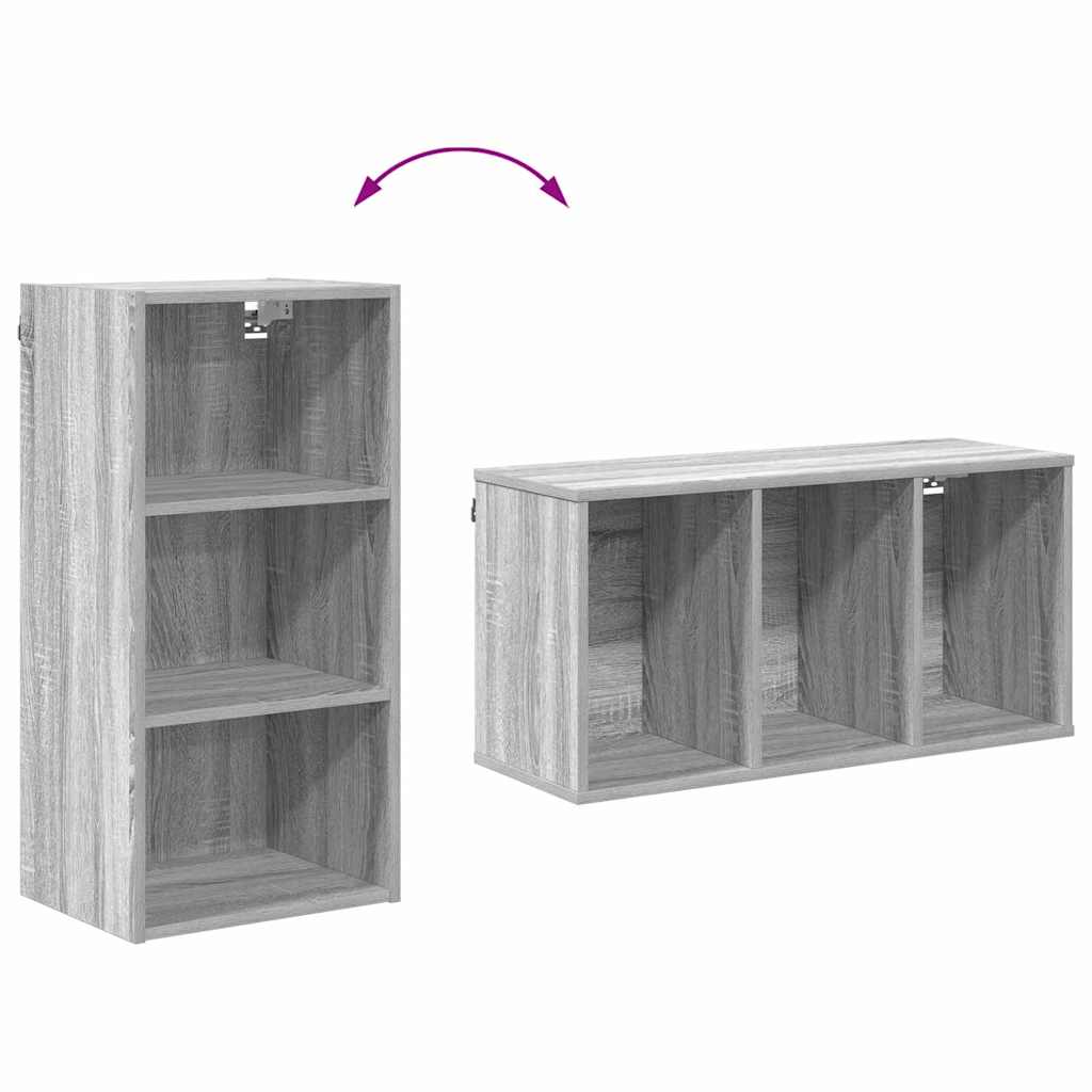 Hanging Cabinet with Shelf Riga Grey Sonoma 40 x 29.5 x 80 cm