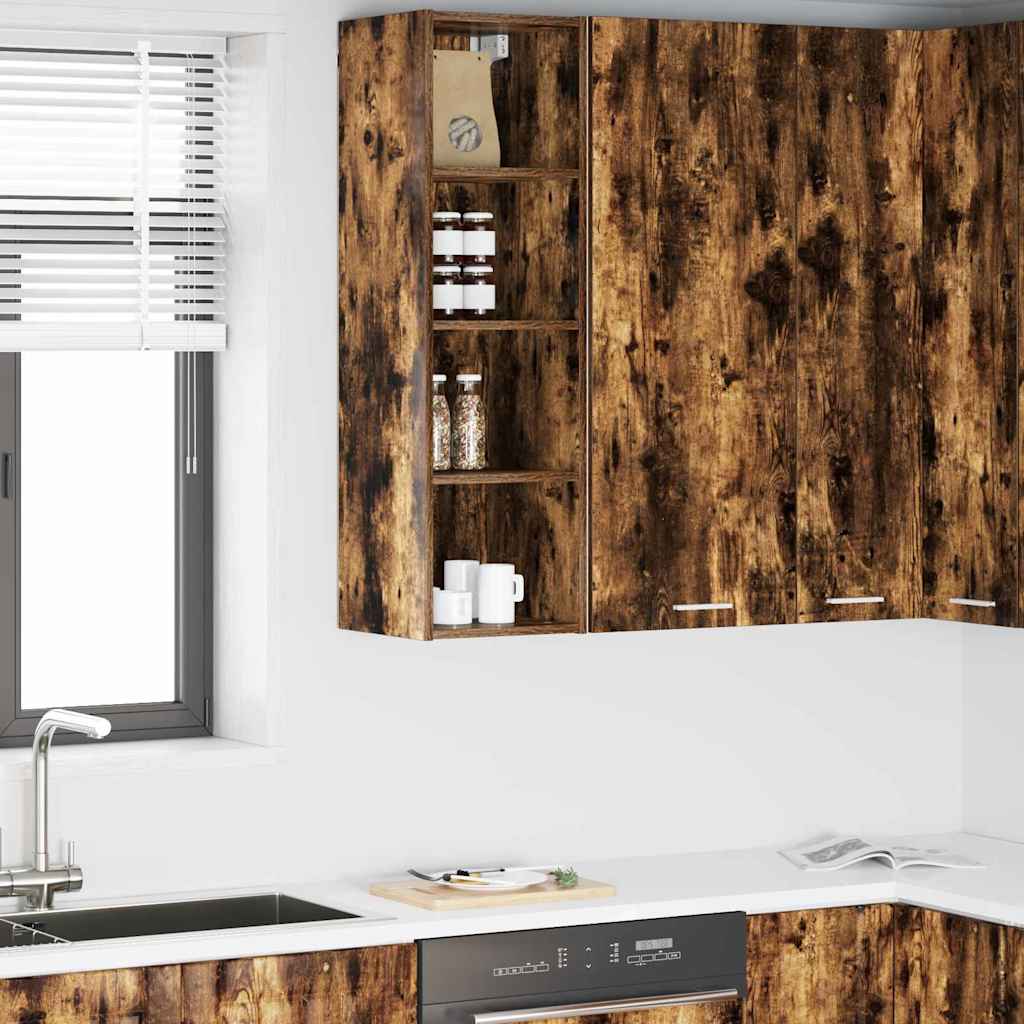 Hanging Cabinet with Shelf Riga Smoked Oak 30 x 29.5 x 100 cm