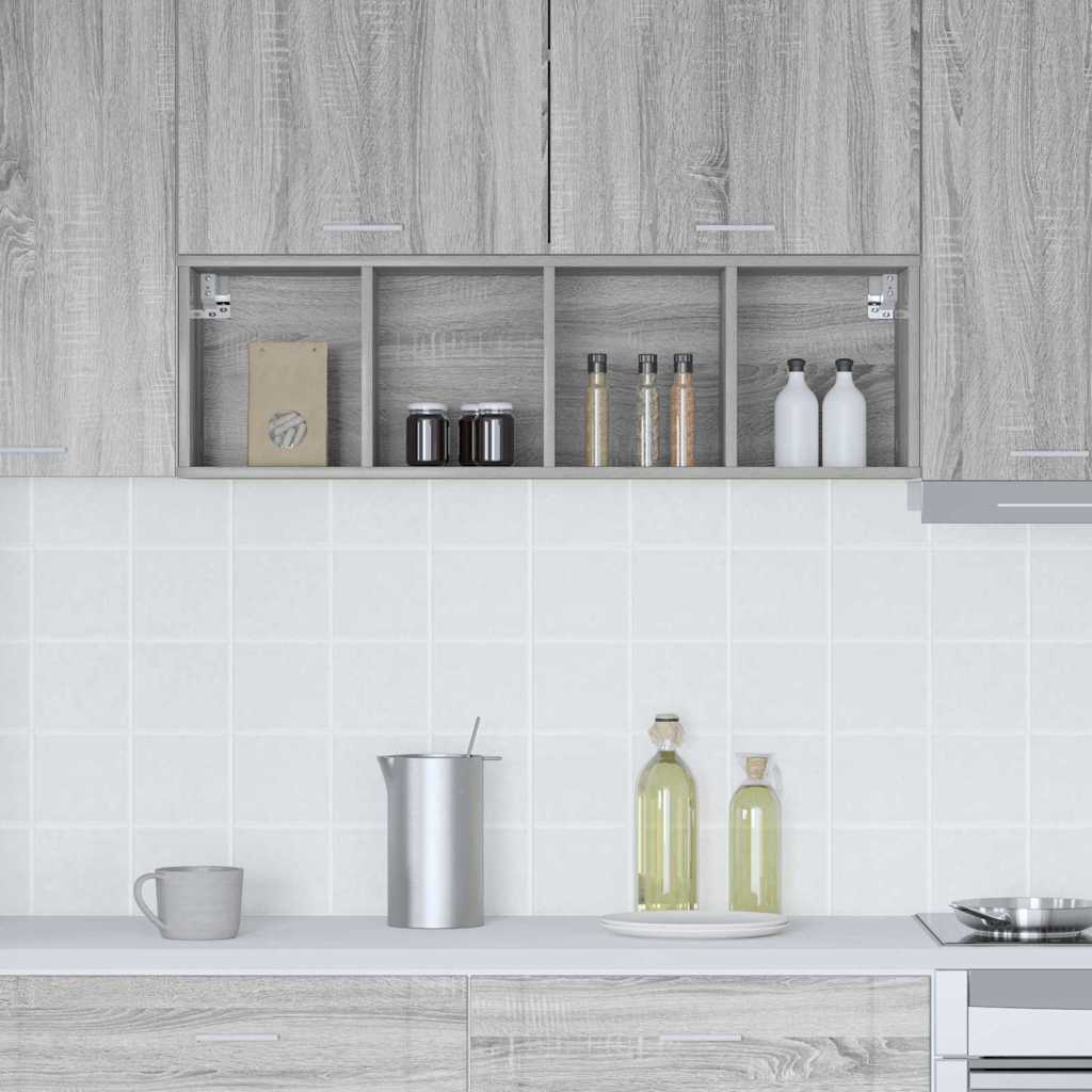 Hanging Cabinet with Shelf Riga Grey Sonoma 30 x 29.5 x 100 cm