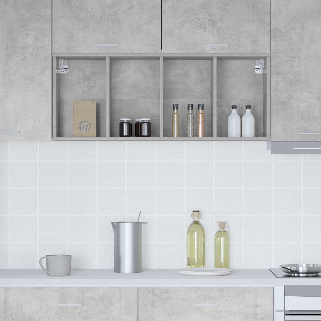 Hanging Cabinet Riga Concrete Grey 40 x 29.5 x 100 cm