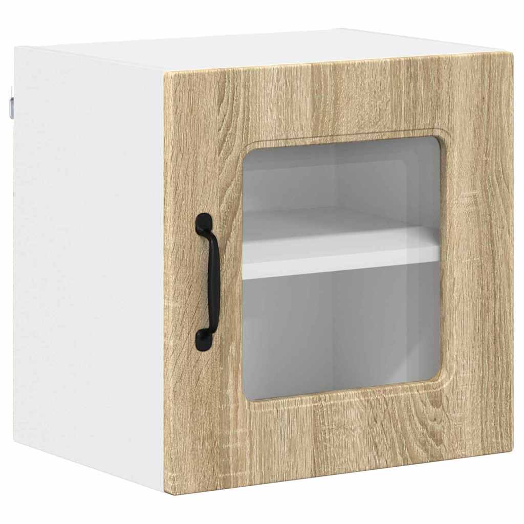 Kitchen Wall Cabinet with Door 2 pcs Sonoma Oak 40 x 31 x 40 cm