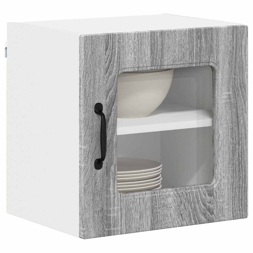 Kitchen Wall Cabinet with Shelf Grey Sonoma 40 x 31 x 40 cm