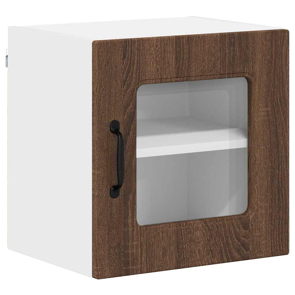 Kitchen Wall Cabinet with Shelf 2 pcs Brown Oak 40 x 31 x 40 cm