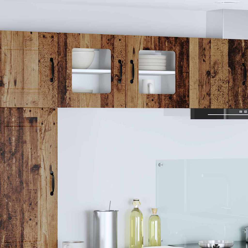 Kitchen Wall Cabinet with Shelf 2 pcs Old Wood 40 x 31 x 40 cm